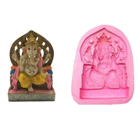 Claysphere Gajavakra Ganesha Idol Silicone Mould (Big) 500GMS